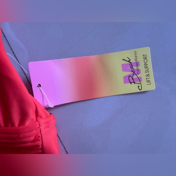 MAIDENFORM red Tankini Swim Top Size 38C summer pool cruise - Picture 15 of 16